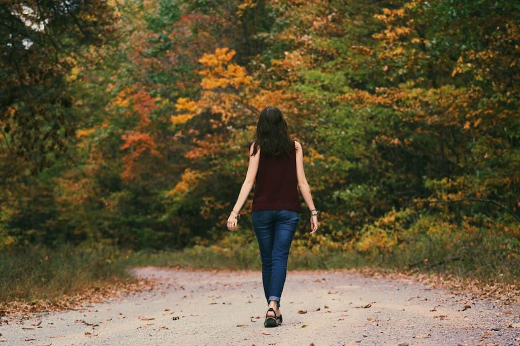Inpatient vs Outpatient: Woman on a walk